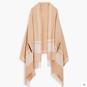 J. Crew Heather Camel Cape Scarf One Size NWT